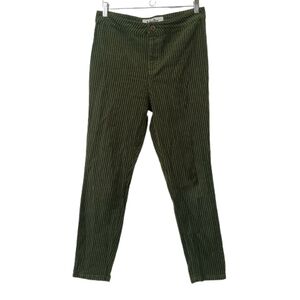 Indigo Rein Pants Womens 11 Moss Green Ankle‎ High Rise Corduroy Goblin Cottage